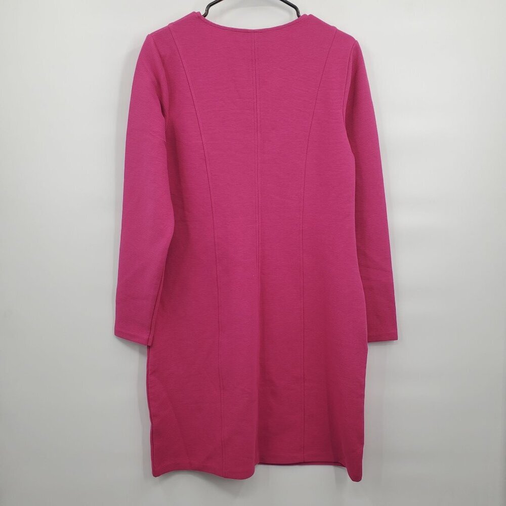 Boden Raspberry-Pink Long-Sleeve Midi Dress - Picture 10 of 16